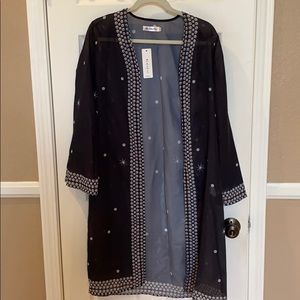 Navy chiffon cardigan